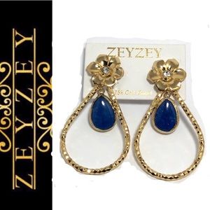 ZEYZEY 18K Gold Plated Earrings From Turkey